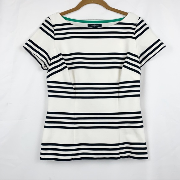 White House Black Market Structured Striped Blouse